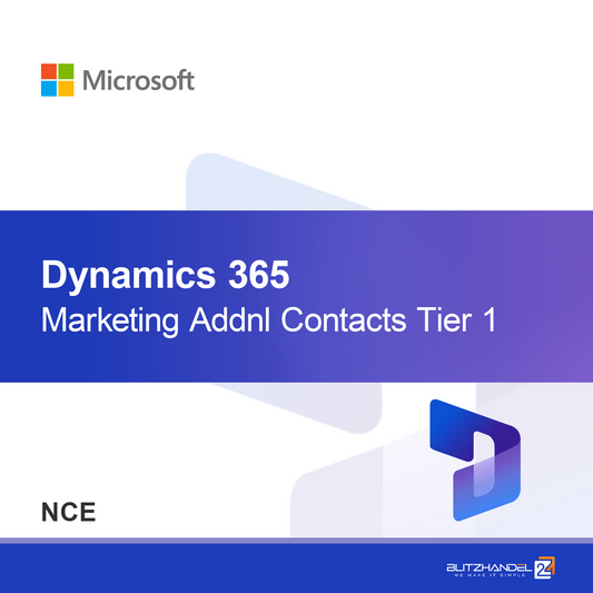 Dynamics 365 Marketing További Kapcsolatok 1. szint (NCE)
