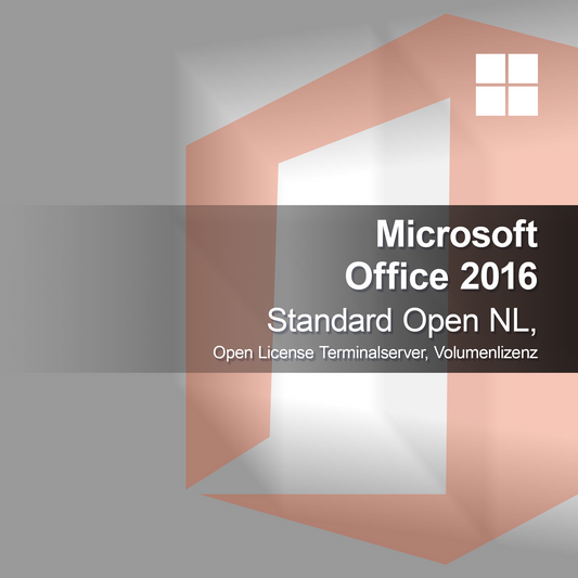 Microsoft Office 2016 Standard Open NL, Open License Terminalserver, objemová licence