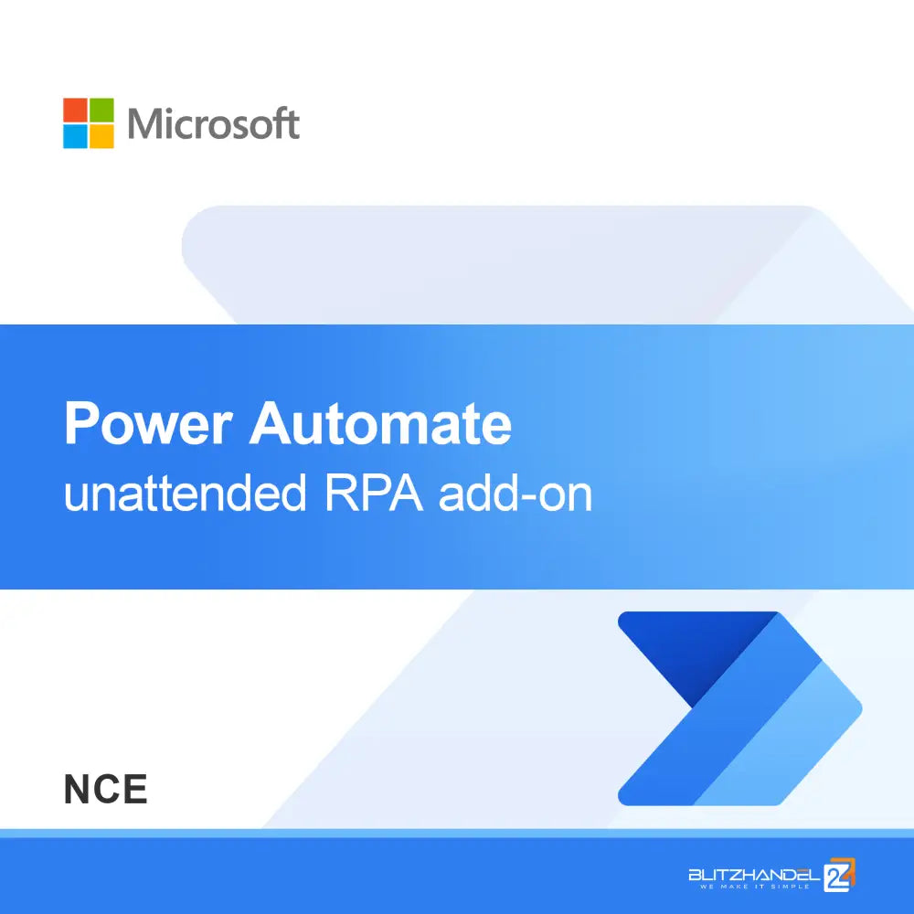 Power Automate dodatna oprema za neodzivno RPA (NCE)